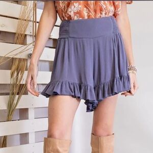 Easel Cloud Nine Ruffle Shorts NWT